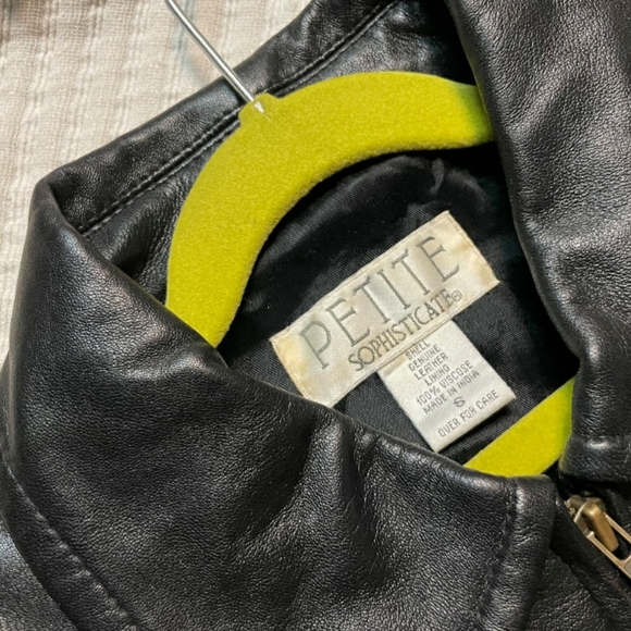 Petite Sophisticate Genuine Leather Jacket - Picture 2 of 5